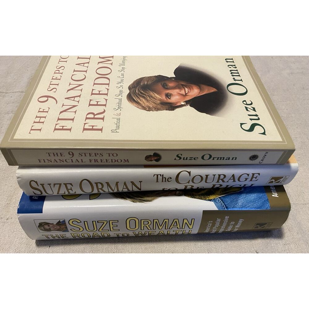 Lot of 3 Finance Wealth Investing Books Suze Orman 9 Steps Road toWealth Courage